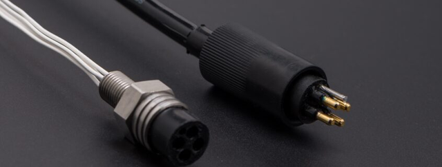 Underwater Connector 4pins Bulkhead Connector And Inline Cable Connector